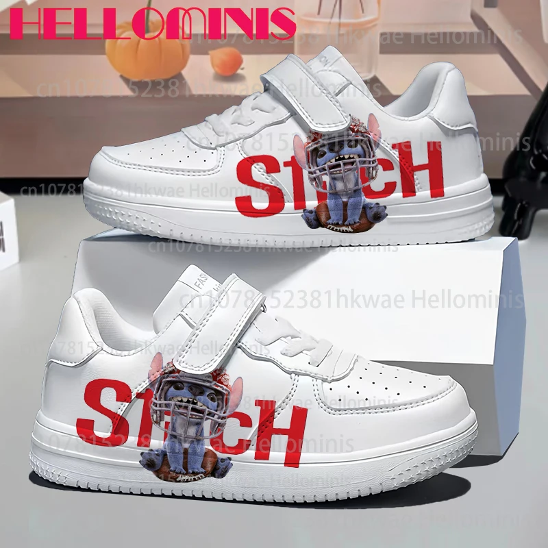 

Stitch Children shoes Waterproof leather soft sole lightweight Four season universal version Casual Sneakers boys girls Shoes