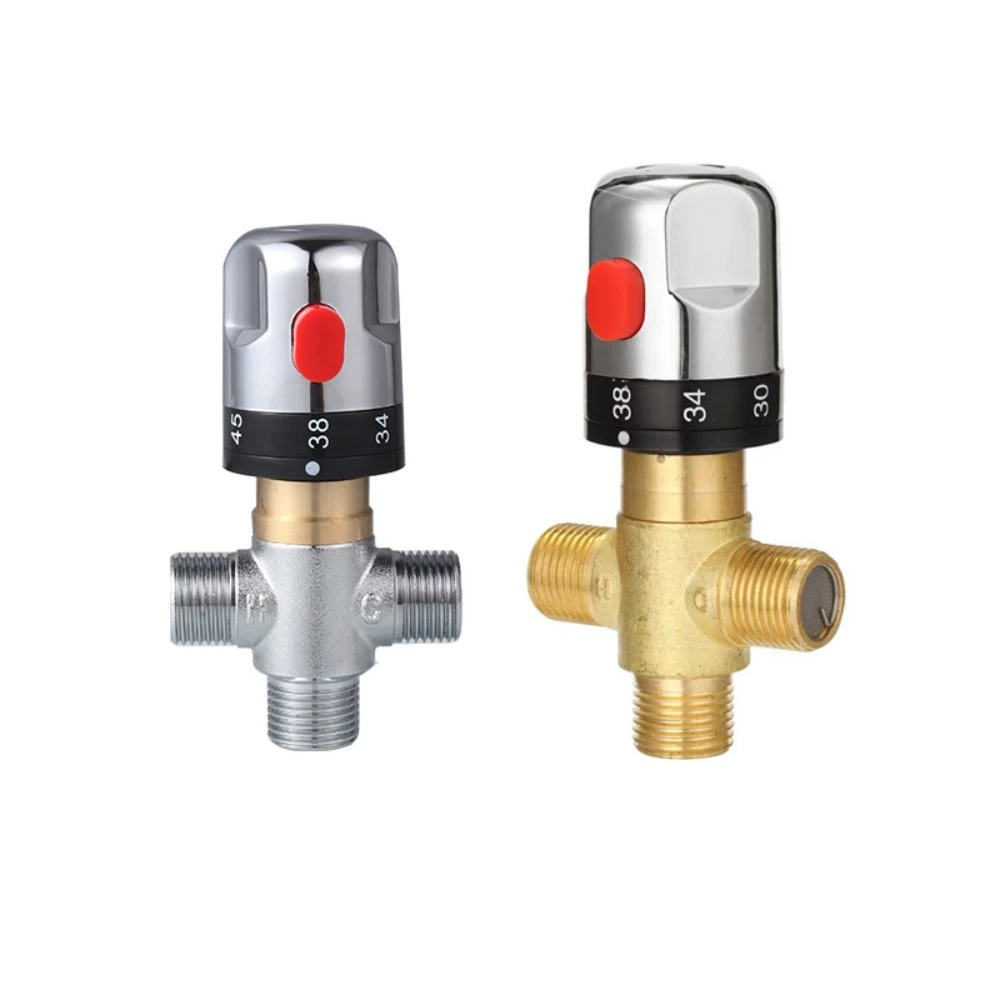 

Brass Thermostatic Mixing Valve Standard 1/2 Bathroom Accessories Replacement Thermostatic Cartridge Valve for Mixer Faucet