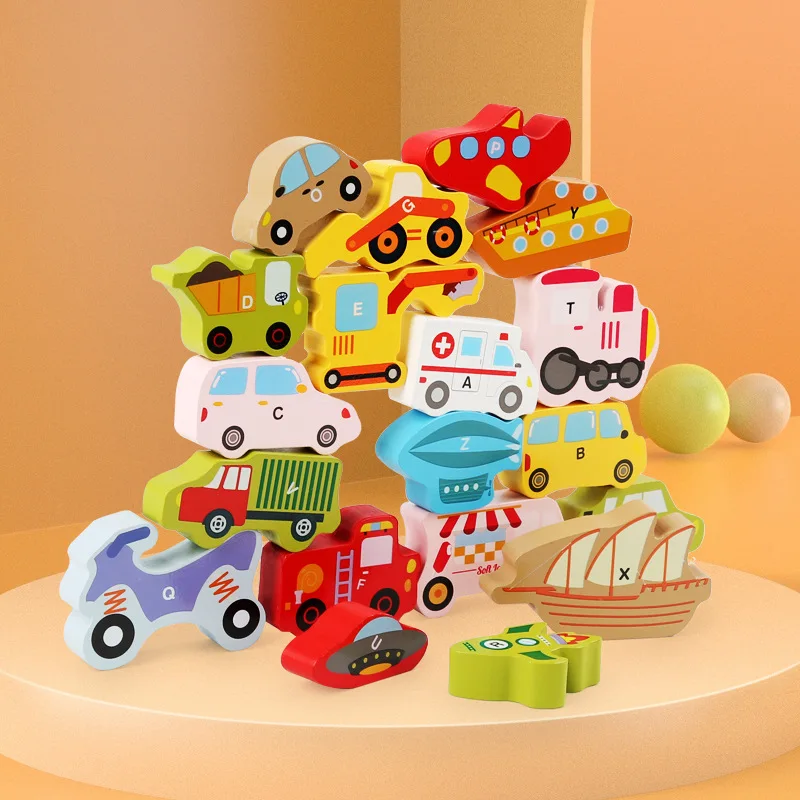 Baby Wooden Jigsaw  Puzzle Toy Montessori  3D Animal Farm Traffic Game Preschool Early Learning Educational Toys For Children