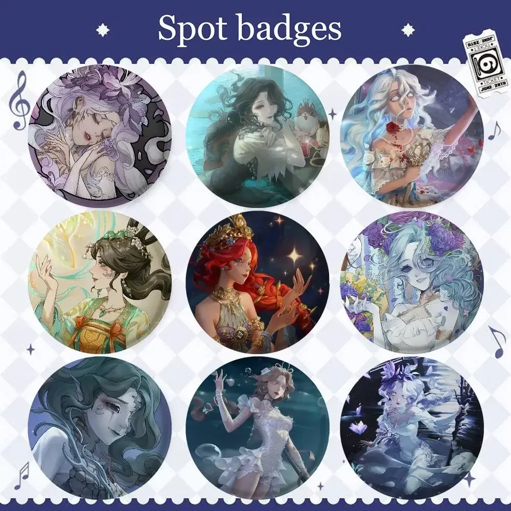 Anime Game Identity V Grace Badges Button Round Creative Pin Brooch Badge Bag Decor Accessories Fans Collect Friends Gifts