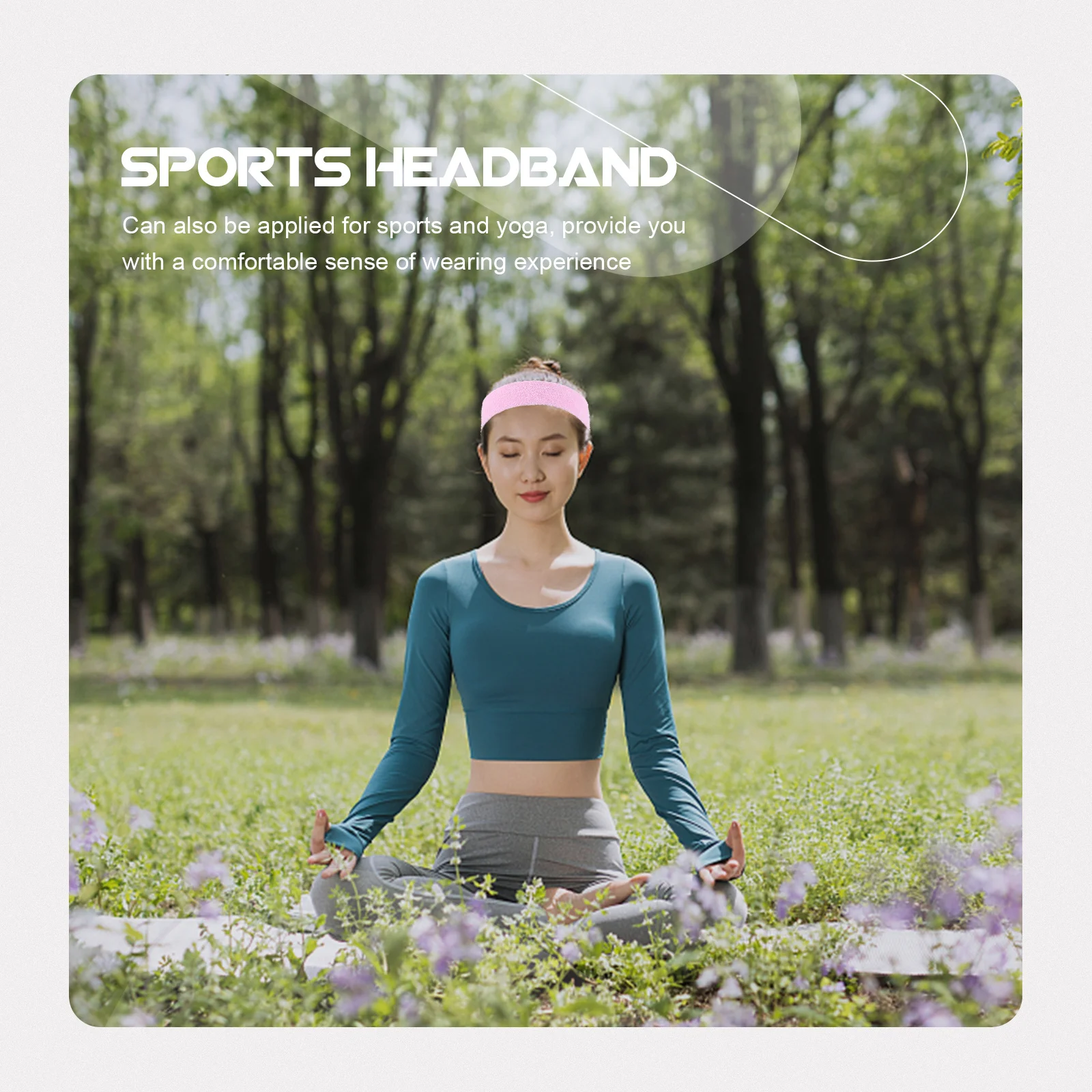 

5Pcs Sweat Absorbing Headbands Elastic Comfortable Fitness Hair Bands for Sports Yoga Running Stylish Lightweight Sweat Band