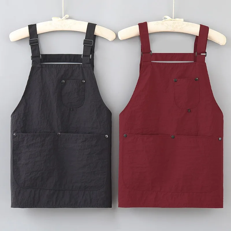 Apron for Home Kitchen Accessories Household Adjustable Shoulder Straps Work Clothes Waterproof Catering Milk Tea Shop Workwear