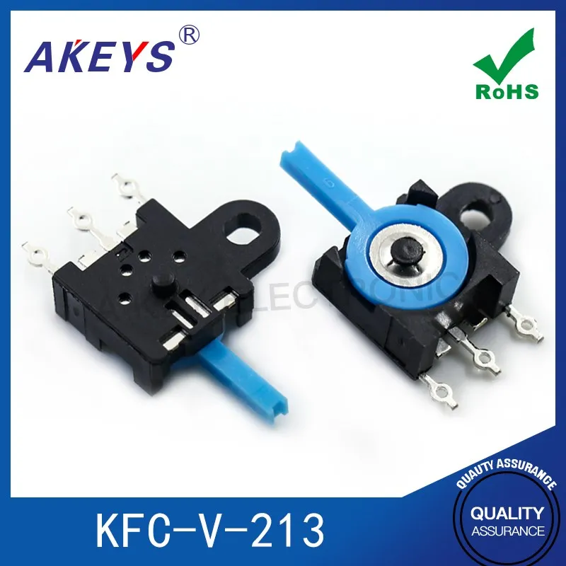 Detection switch kfc-v-213 three pin patch single ear blue handle reset left and right shaking switch