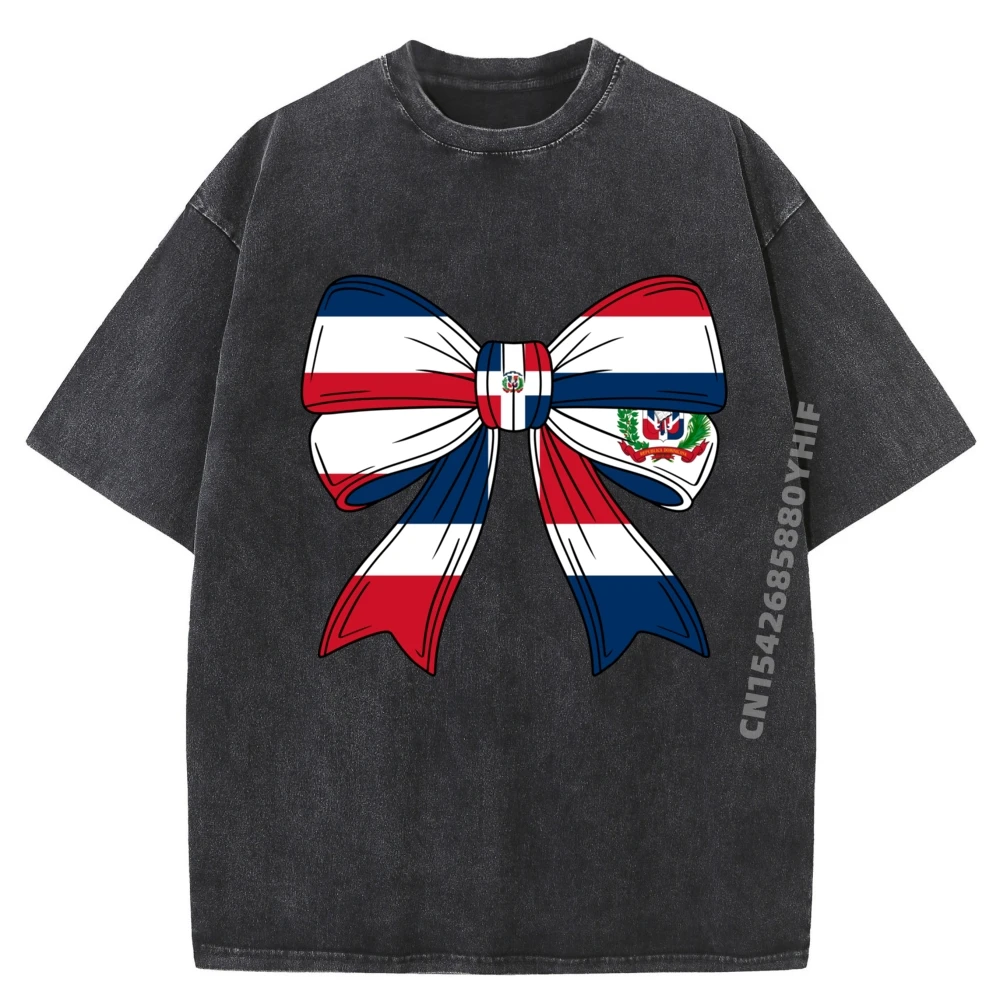 

Dominican Republica Dominicana Флаг Кокетка с бантом Мужская одежда Новые топы и футболки Подарки на день рождения Мужская стираная рубашка в стиле ретро