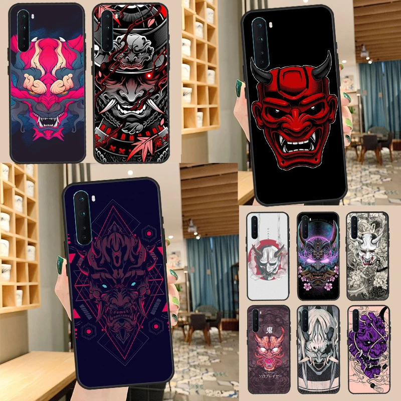 Oni Hannya Demon Mask Case For OnePlus 10 Pro 9 Pro 8T 10T Ace 9R 9RT OnePlus Nord 2 2T CE 2 Lite N10 N20 Cover