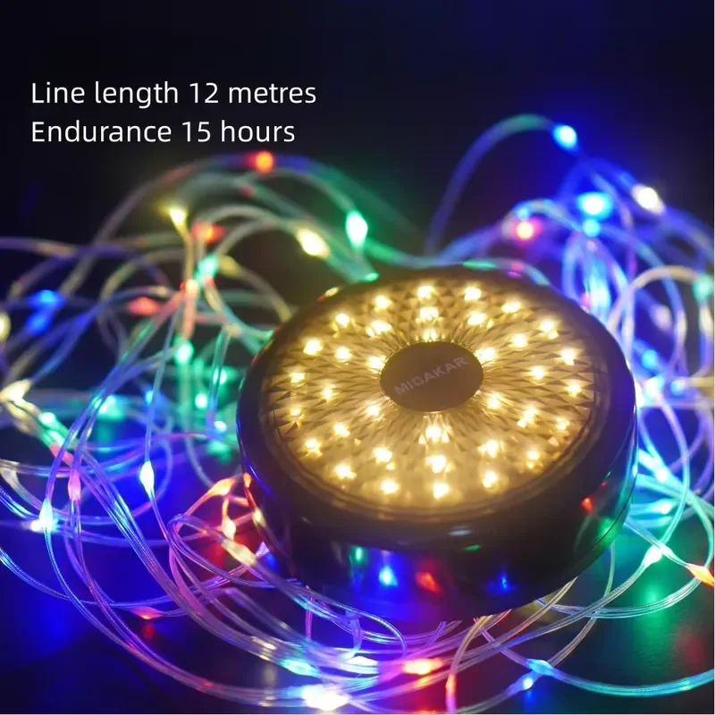 for USB Charging LED Lights Camping String Lights Outdoor String Lamp With 8 Lighting Modes Waterproof String Lantern