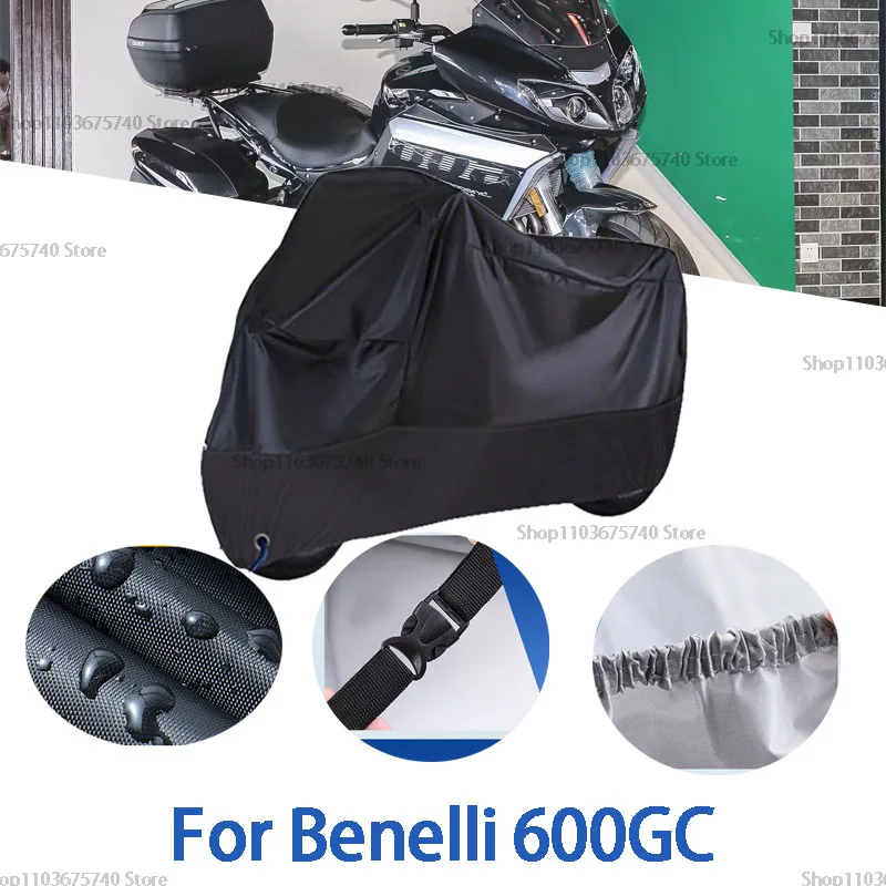 

Полные чехлы для мотоциклов Benelli 600GC, автомобильные чехлы на открытом воздухе, защита от солнца, пыли, без ушей, утолщенные оксфордские чехлы, аксессуары