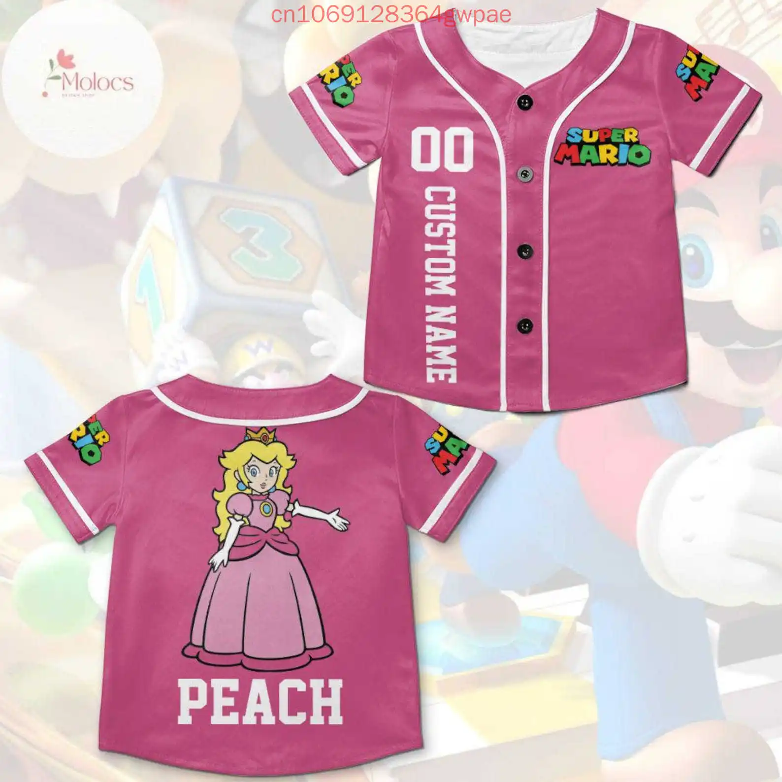 Personalized Super Mario Baseball Jersey Luigi Princess Peach Men's Womens Kdis Jersey Mario Birthday Boy Tee Mario Family Shirt