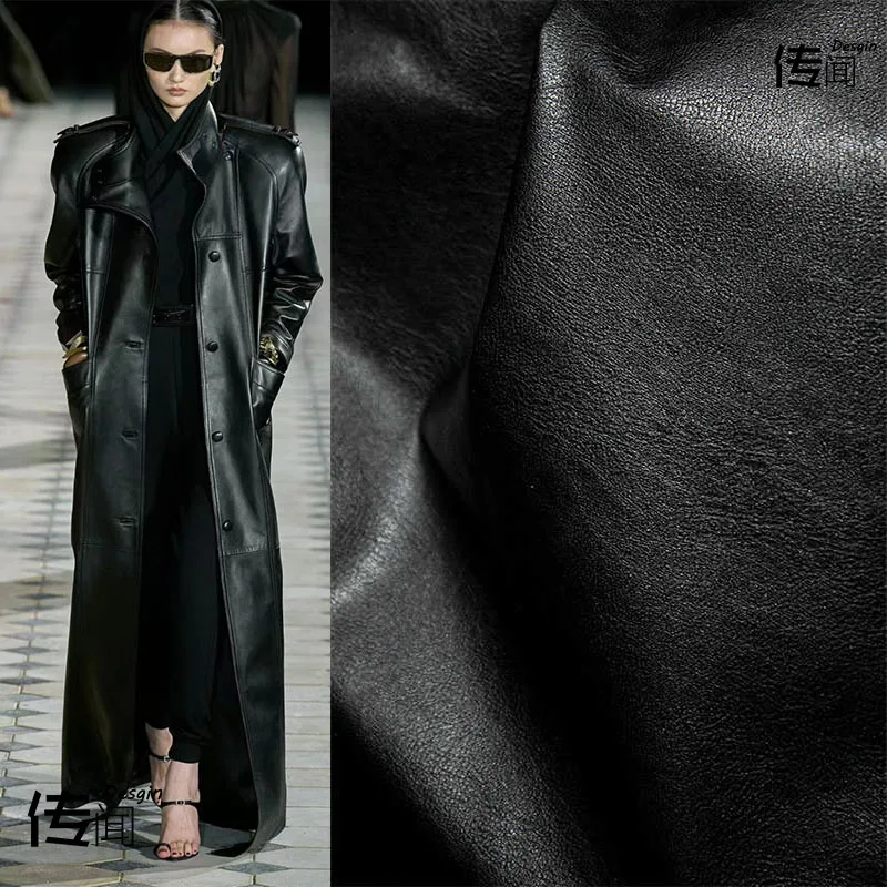

PU Cracked Leather Soft Leather Non Elastic Fabric for Outerwear Shoes Skirts Bags High-end Clothing Diy Sewing By the Meter