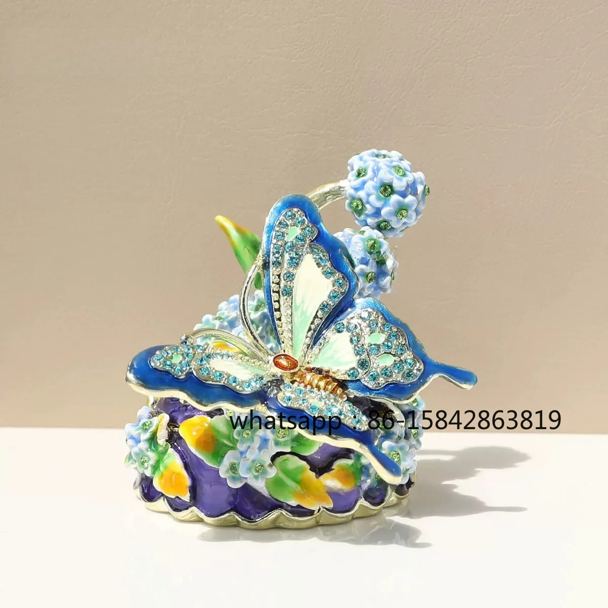 Fashion Creative Butterfly Hydrangea, Exquisite, Jewelry Storage Jewelry Box