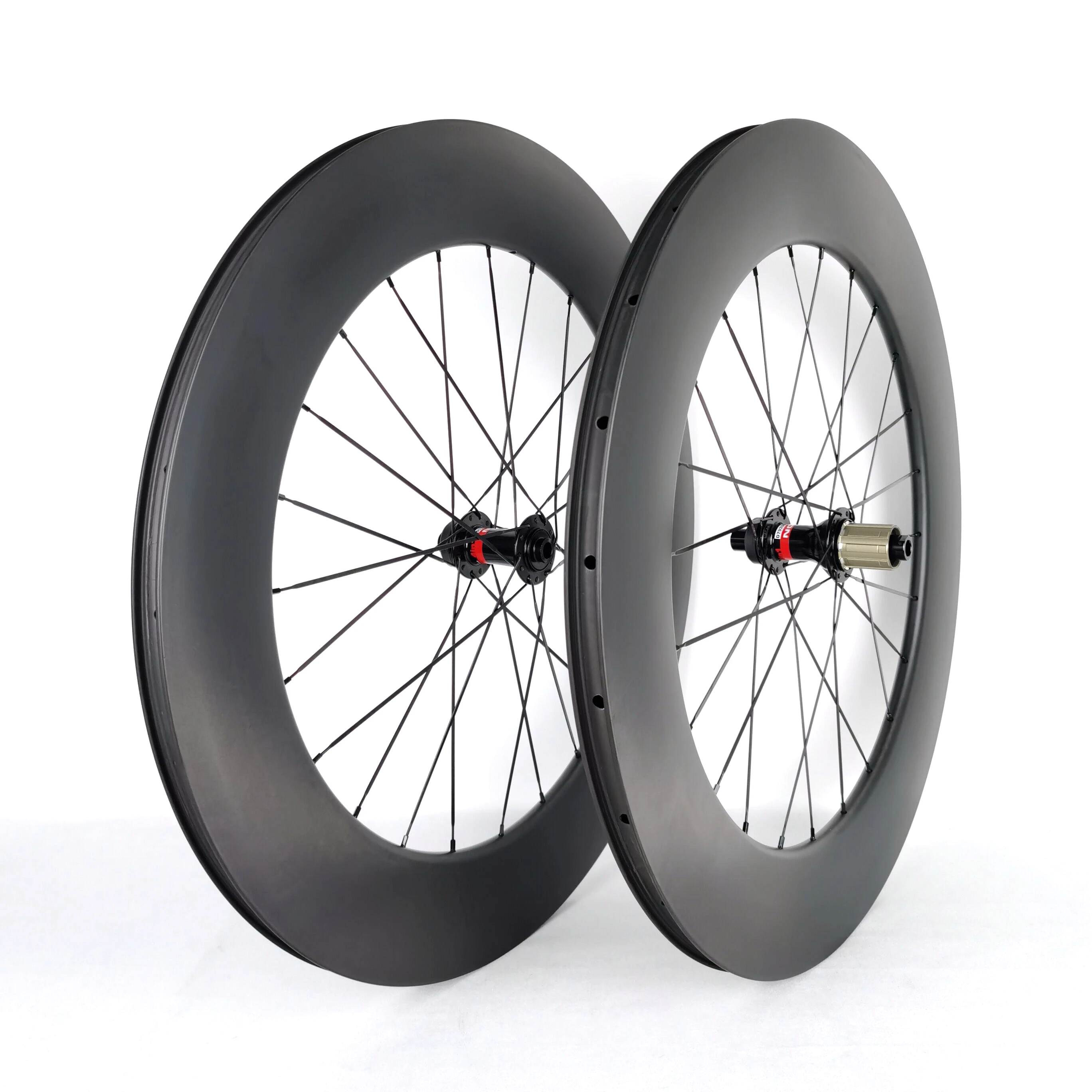 700C All Carbon Fiber Road Bicycle Disc Brake Wheel Set Depth 88mm Width 25mm Clincher Tubeless Tubular Customized Logo