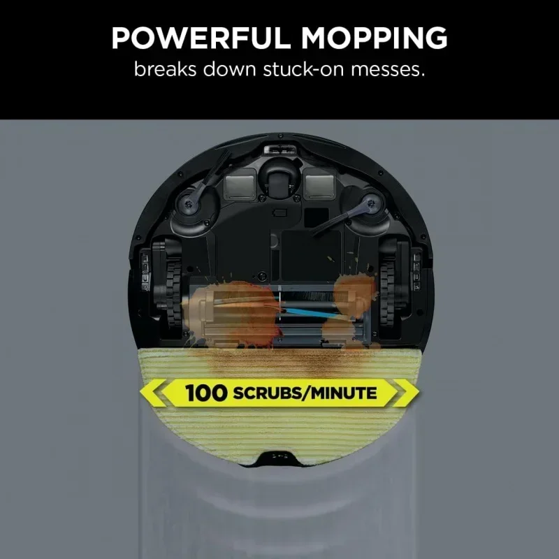 DD2Shark AI 로봇 진공 및 걸레, 홈 매핑 기능, 애완동물에게 적합, Wi-Fi, Alexa와 호환 가능, 블랙/골드(AV2001WD)