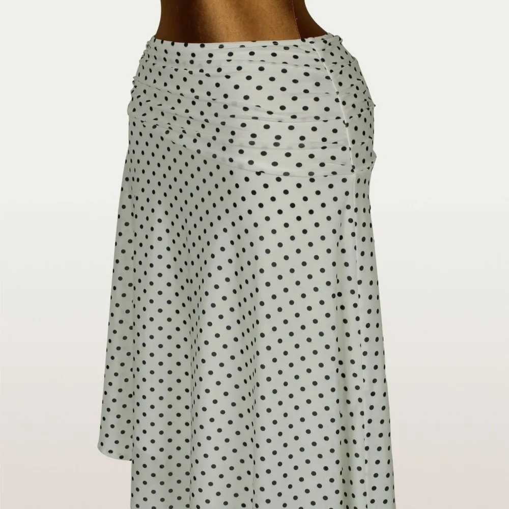 Women's Clothing Polka Dot Contrast Package Hip Skirt Temperament Irregular Simple Style All-match Fashion Casual Comfortable