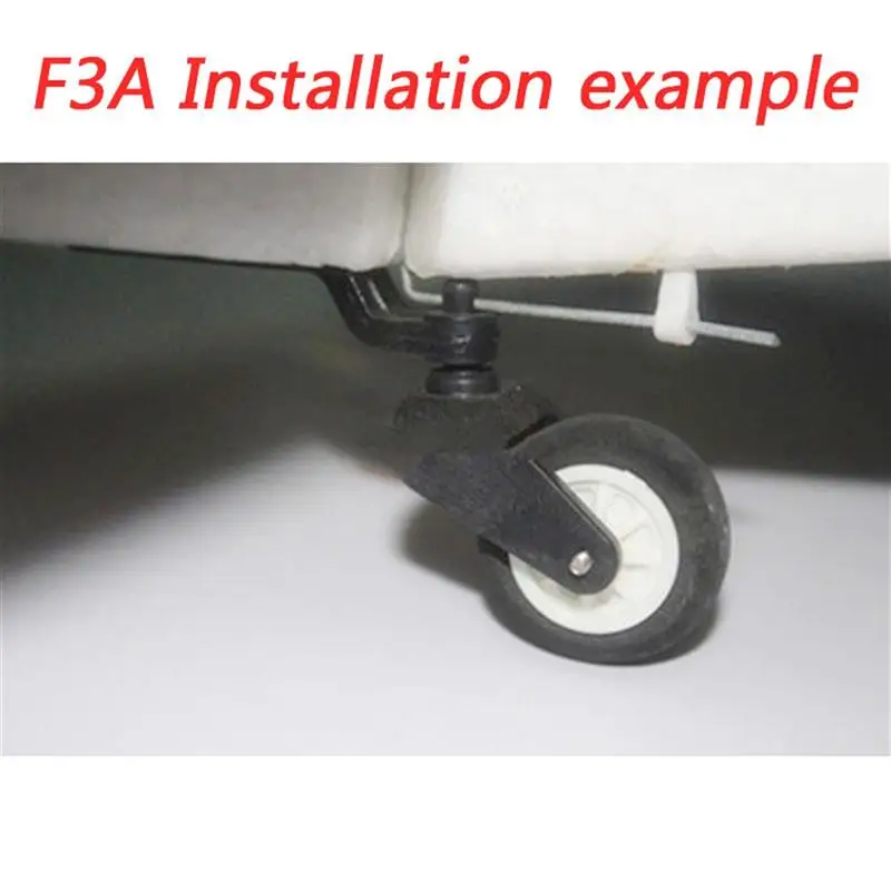 2 jeux de Mini support de roue arrière orientable Miniature, train d'atterrissage de queue de roue D25mm pour avion électrique RC à voilure fixe