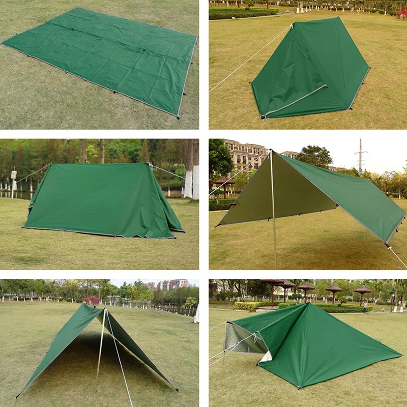 Outdoor Awning Tarp Waterproof Camping Beach Sunshade Shelter Shade Rain Fly Tent