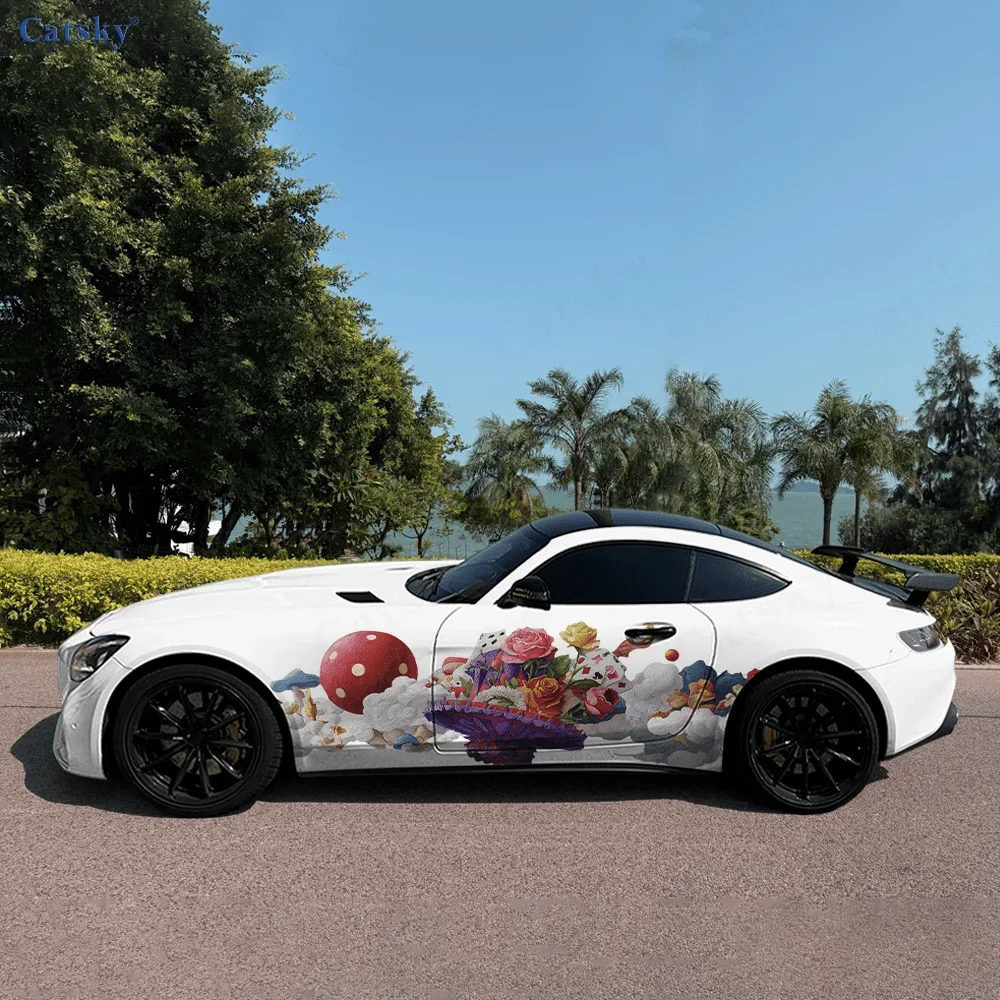 

Magic Hat Funny Car Side Sticker PVC Self Waterproof Stick, Striking Auto Exterior Accessories Decor Protect Gift for Car Lover