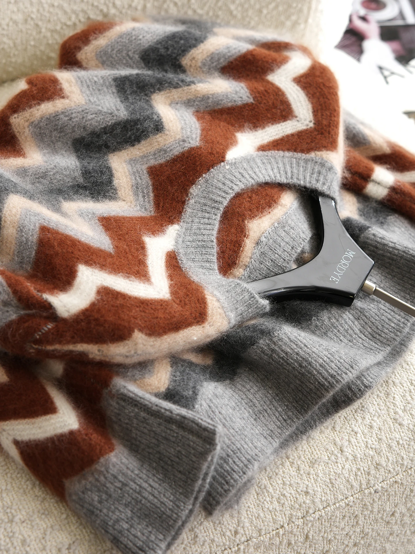 

100% Шерстяной Винтажный Пуловер в Стиле Преппи с Полосками и Цветовыми Блоками, Женский Теплый Мягкий Свитер Стандартного Кроя с Круглым Вырезом, Зимняя Мода