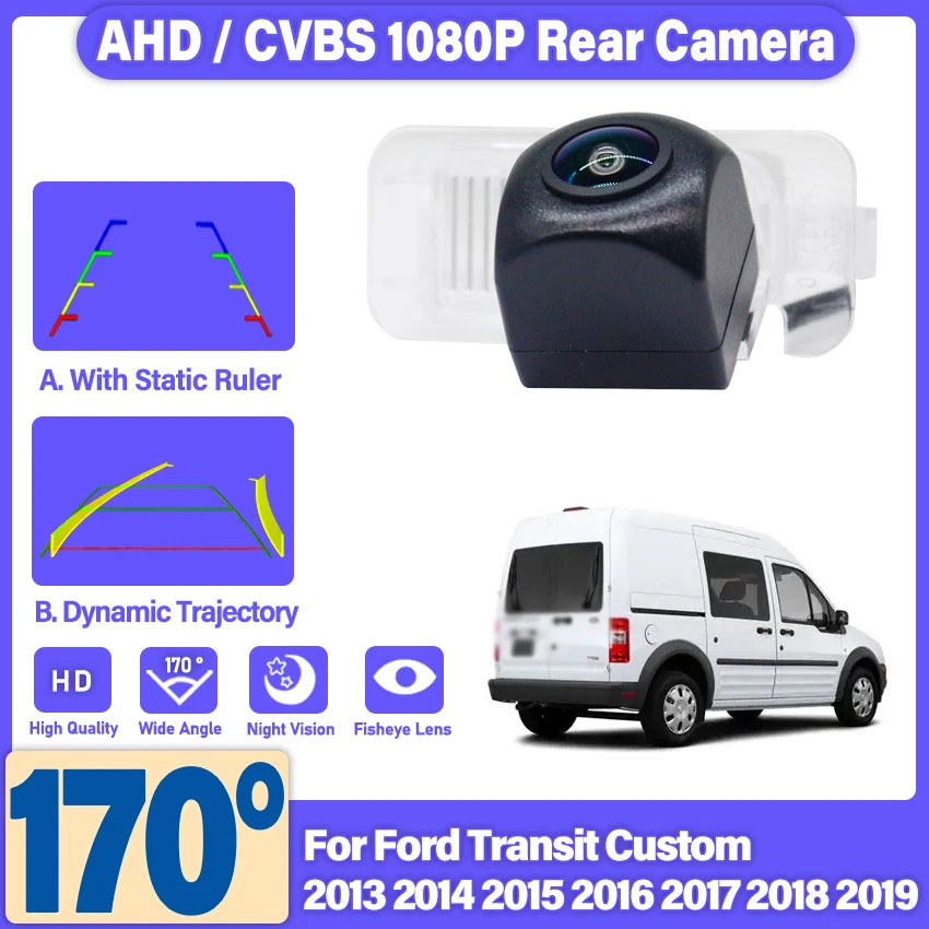 AHD 1080P Rear View Camera For Ford Transit Custom 2013~2016 2017 2018 2019 Reverse Camera CCD Night Vision license plate Camera