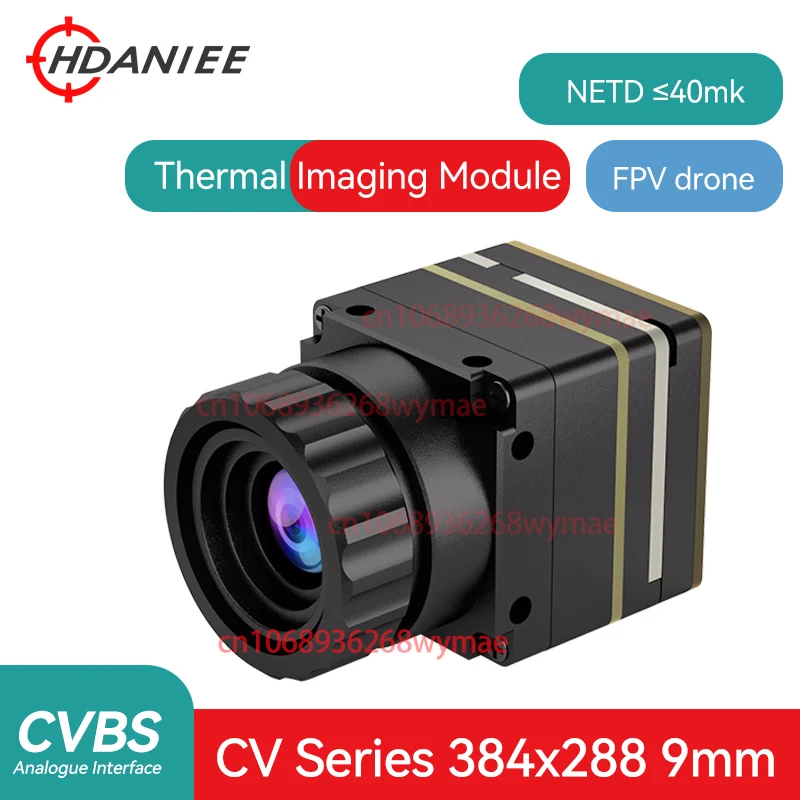 Hdaniee 384X288 9MM Thermal Imager for FPV Drones with CVBS Interface Longwave IR 12um Micro Camera Module thermal camera FPV