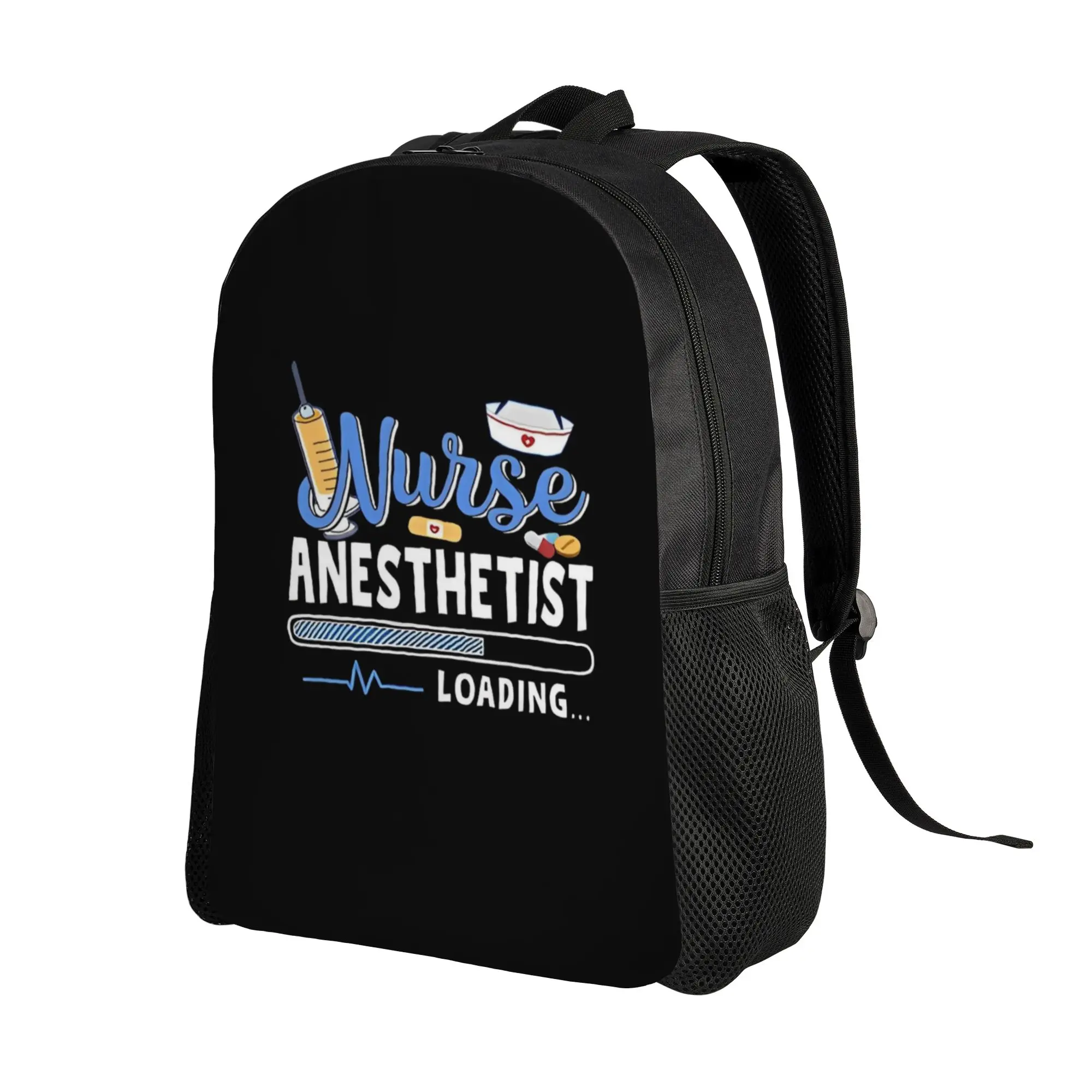 Back to school season Portable Funny Nurse Anesthetist Loading Quote Cool CRNA Graduation Rucksack  Couple Backpack