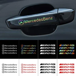 4Pcs PVC Car Door Handle Badge Protector Decal Wiper Sticker For Mercedes benz A B R G Class AMG GLK GLA CLA W204 W211 W176 W124