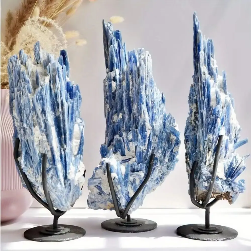 

Irregular Blue Kyanite Rough Stone for Decorating Fish Tanks, Flower Beds - Desktop Display, Home Decoration as Holiday Gift