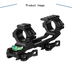 Tactical air rifle sight mount with bubble level, 30mm/25.4mm double ring, Weaver Picatinny QD mount, Ar15 Ak 47 bracket