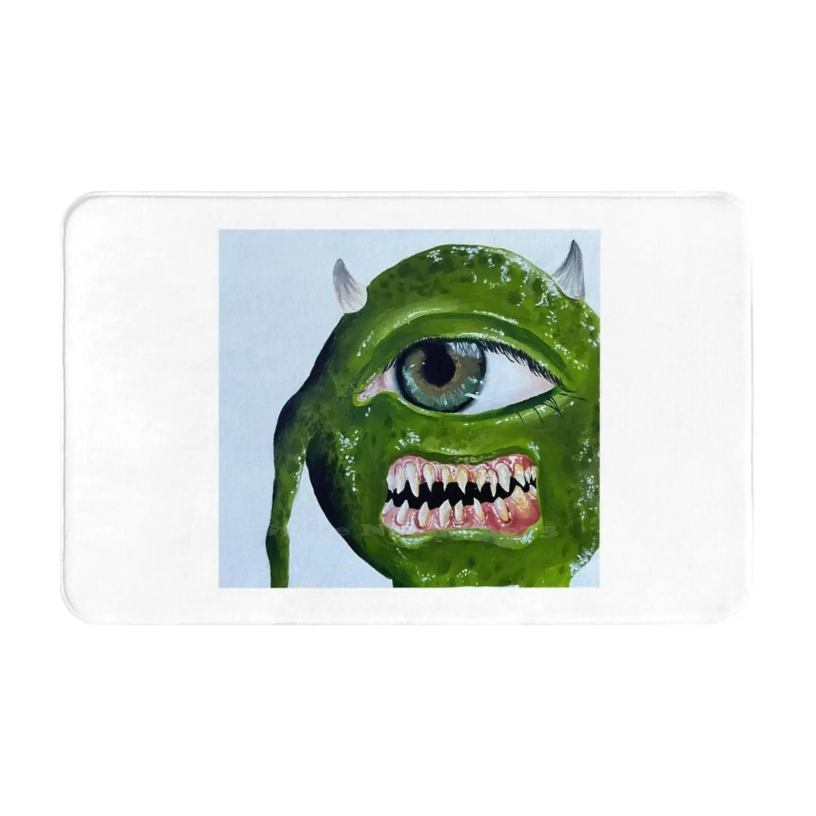 Michael Wazowski Soft Cushion Car Home Carpet Door Mat Monsters Scary Creepy Green Eye Teeth Horror Monster S Inc Sulley Pixar