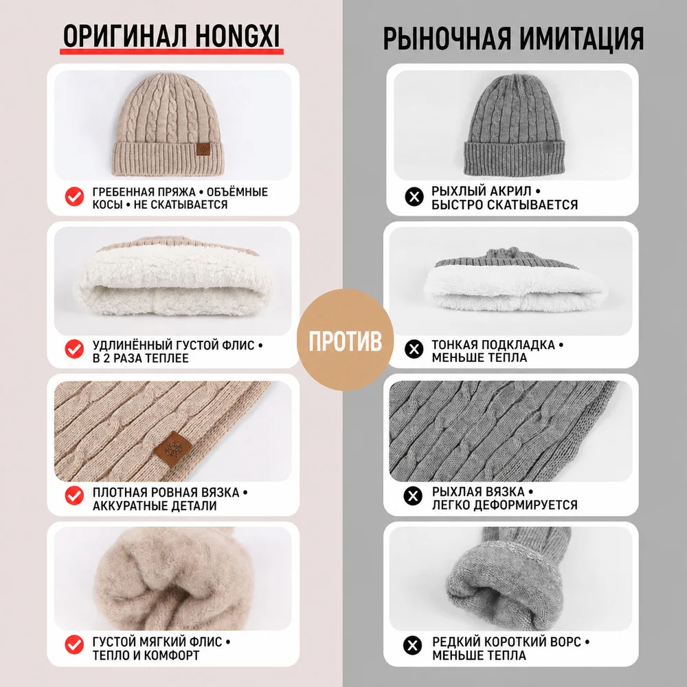 Winter Hat Scarf Glove 3Pcs for Women Man Winter Warm Knitted Long Scarf Christmas Gifts for Friends, Family, and Colleagues