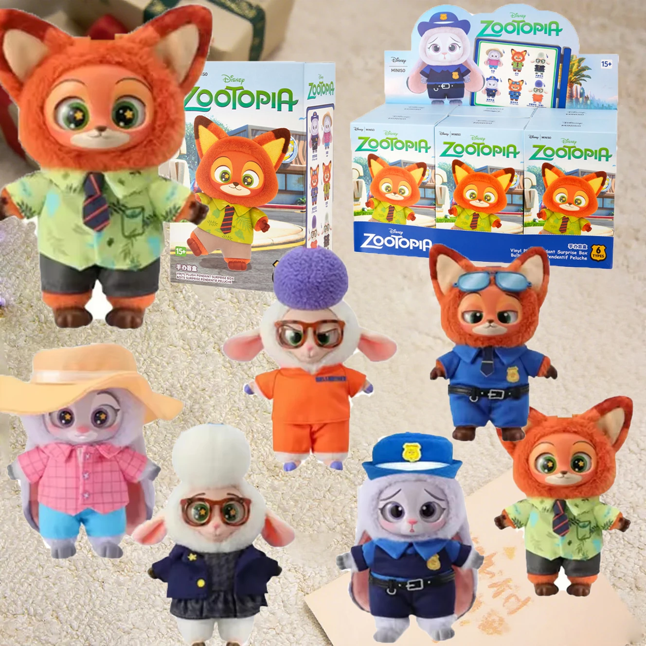 

Новинка 2024 года, подлинная Зверополис, Джуди, кролик, Ник, лиса, овца, слепая коробка, модель персонажа Диснея, кулон, загадочная коробка, игрушка, брелок, подарок