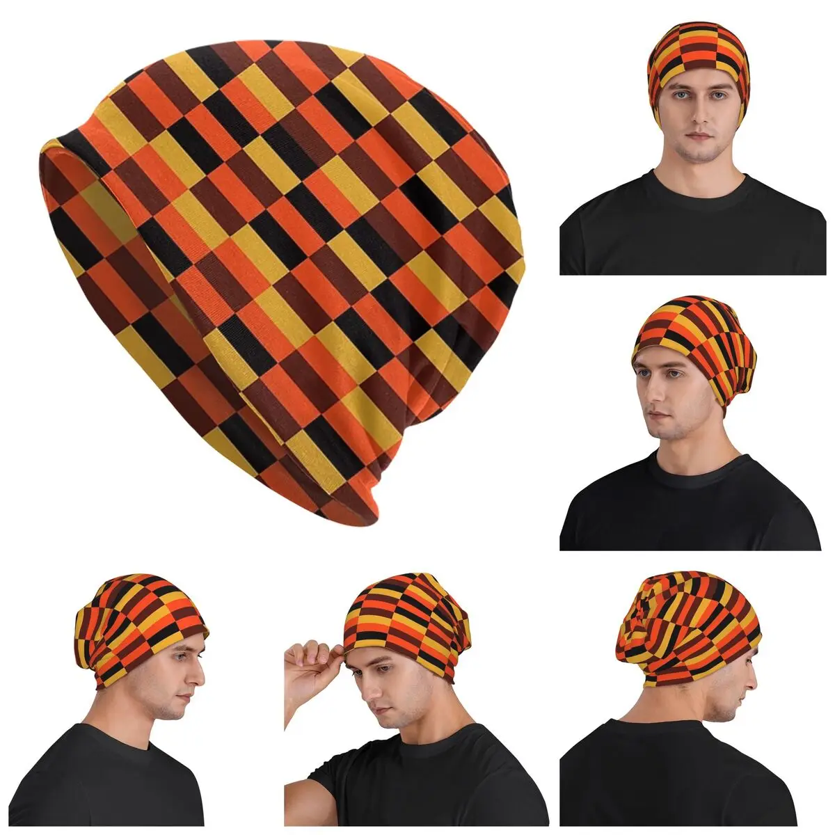 

London Underground Train Seat Cover Warm Knitted Cap Hip Hop Bonnet Hat Autumn Winter Outdoor Beanies Hats for Unisex Adult