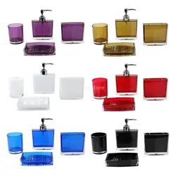 Plastic Soap Dispenser Cup Toothbrush Rack Emulsion Bottle Of Soap Box Bathing Products Bathing Four-Piece Bathroom Set