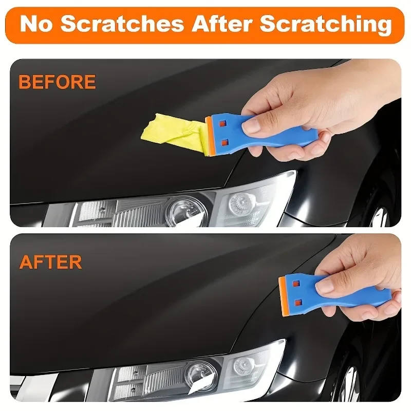 1Set Car Sticker Remover Multipurpose Plastic Small Paint Automotive Film Applying Tool Household Glass Cleaning Scraper