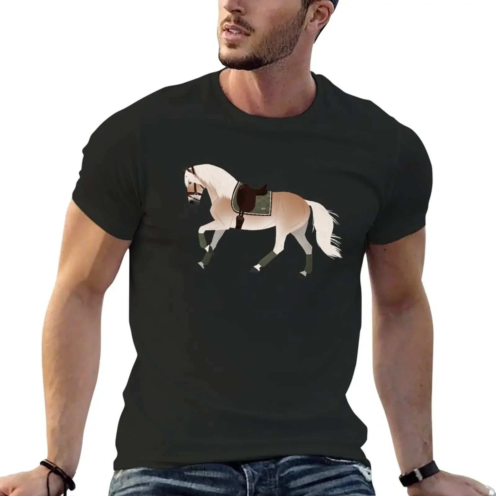 Dressage Haflinger Pony - Equine Rampaige T-Shirt blanks summer clothes Men's t-shirt