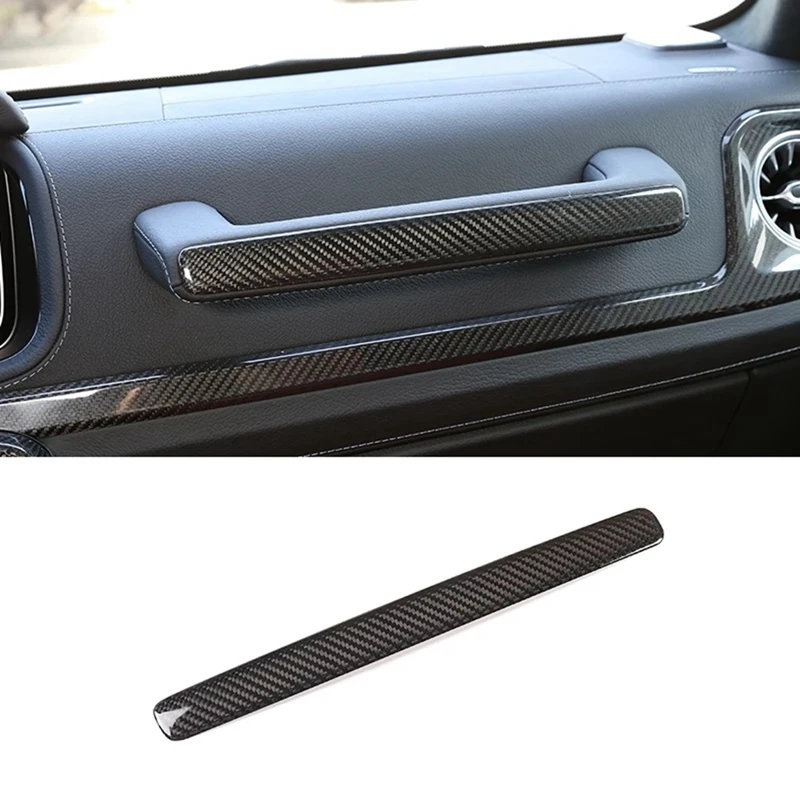 Dry Carbon Fiber Co-Pilot Glove Box Handle Cover Trim Replacement For Mercedes Benz G Class W463 G350 G400 G55 G63 2019-2020