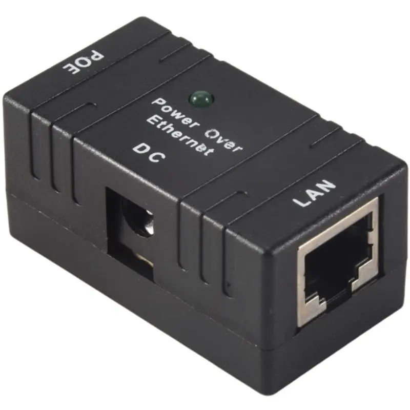 New Tech 3X 100 Mbps 5V 12V 24V 48V/1A BJW POE Injector Power Splitter For IP Camera POE Adapter Module Accessories-Black