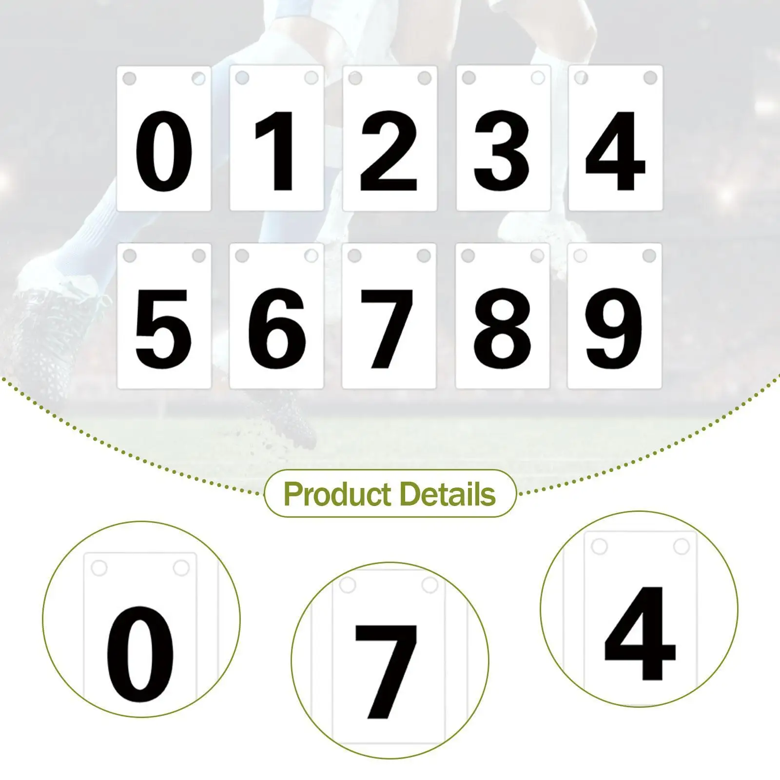 Score Keeper ตัวเลข 0-9 คู่มือคะแนนพลิกการ์ดกระดานคะแนนกระดานคะแนนสําหรับกีฬาสําหรับบาสเกตบอลแบดมินตันฟุตบอล