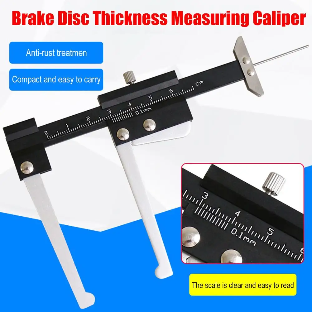 Brake Disc Thickness Measuring Caliper Tool for Brake Pad Wear Testing Automotive Maintenance Equipment