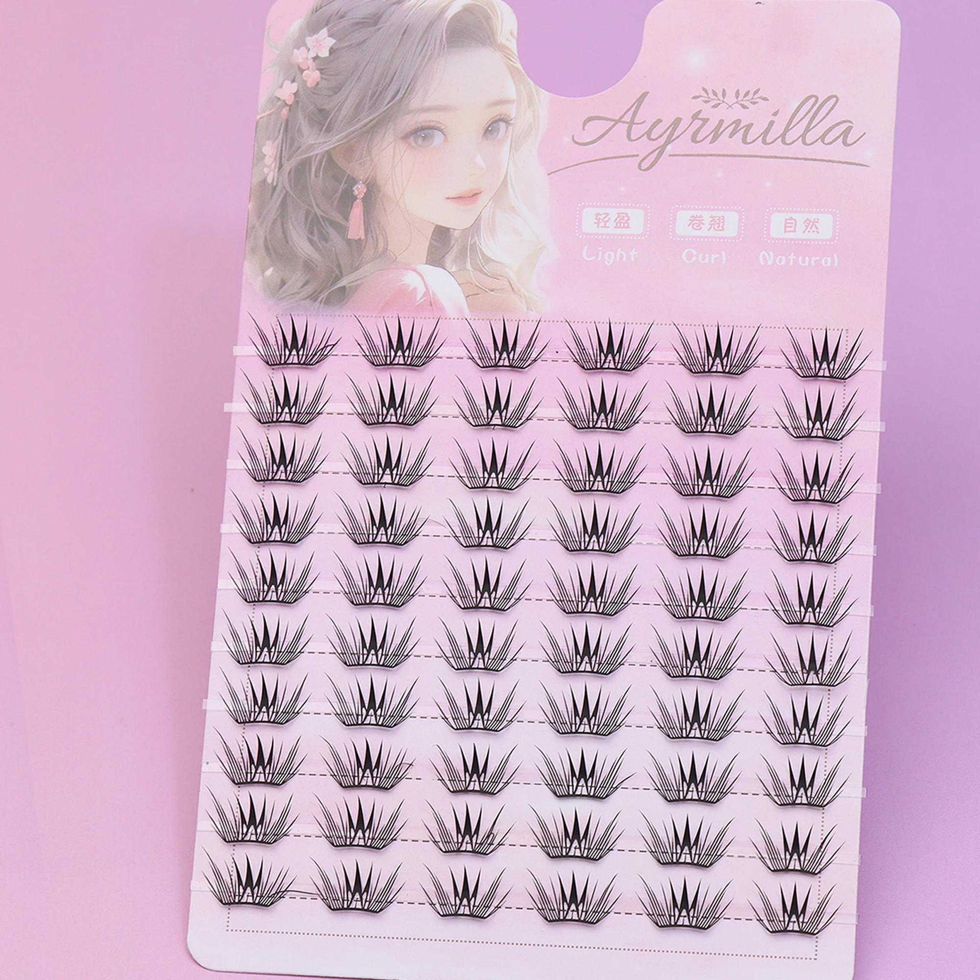 Ciglia finte naturali Cluster singolo Ciglia di visone 3D soffici e morbide Ciglia lunghe riunioni di lavoro quotidiano ciglia finte