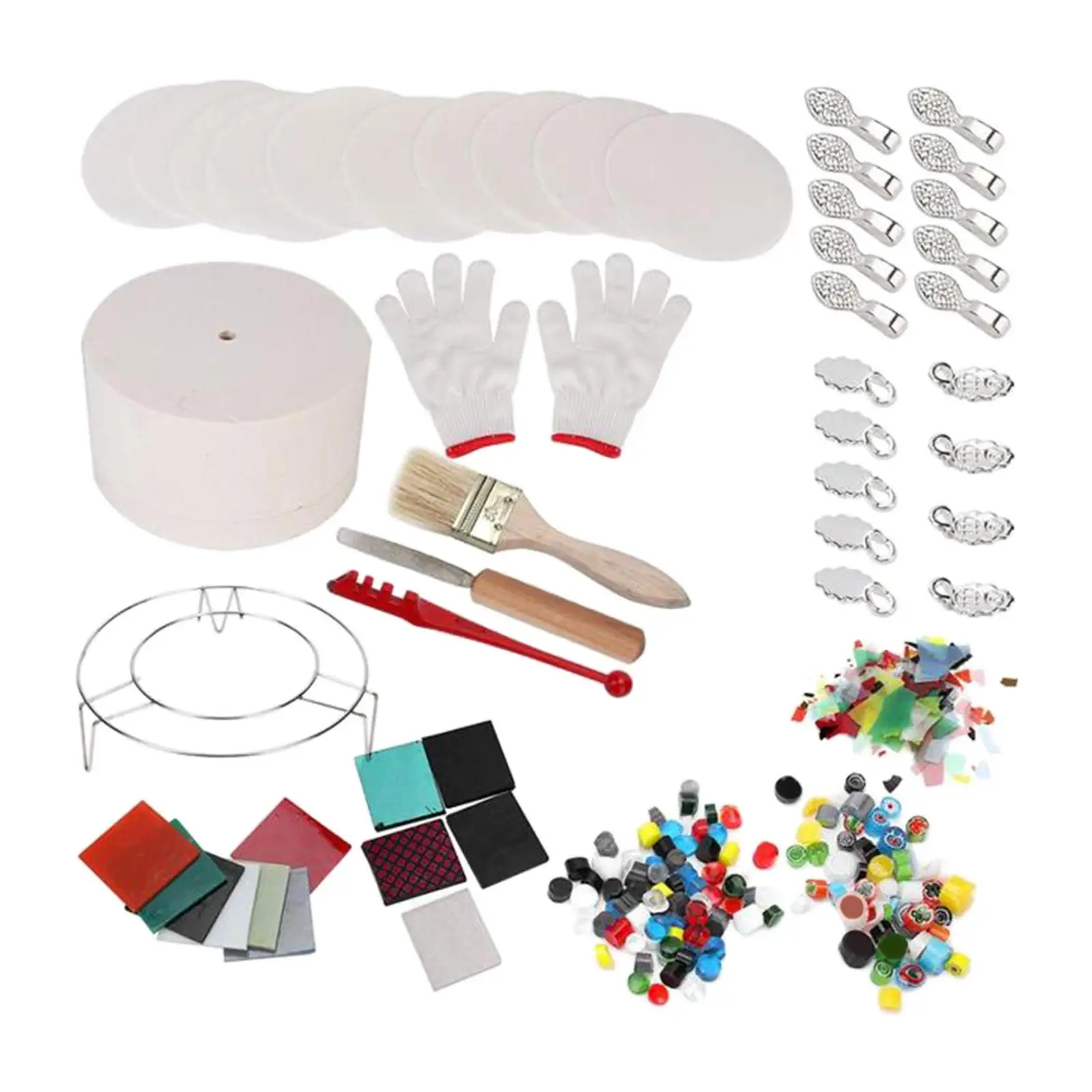 14Pcs Stained Glass Fusing Supplies Handmade Accessories Jewelry Tools
