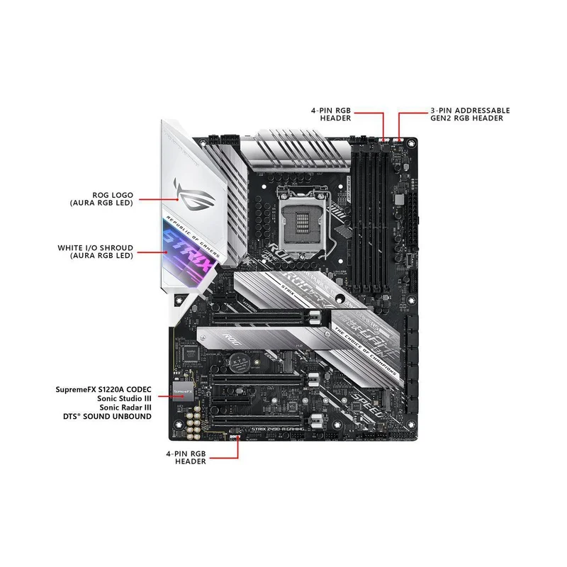 Placa Base Intel Z490 A+ para ASUS ROG STRIX Z490-A GAMING LGA 1200 (Intel 10.ª Gen.)