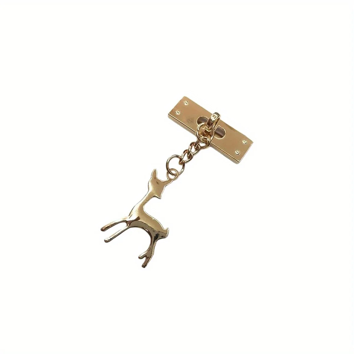 2Pcs Exquisite Metal Cute Deer Clasp Buckle Buckles Bag Purse Hat Decor With Tassel Hardware DIY Leather Craft Accessories