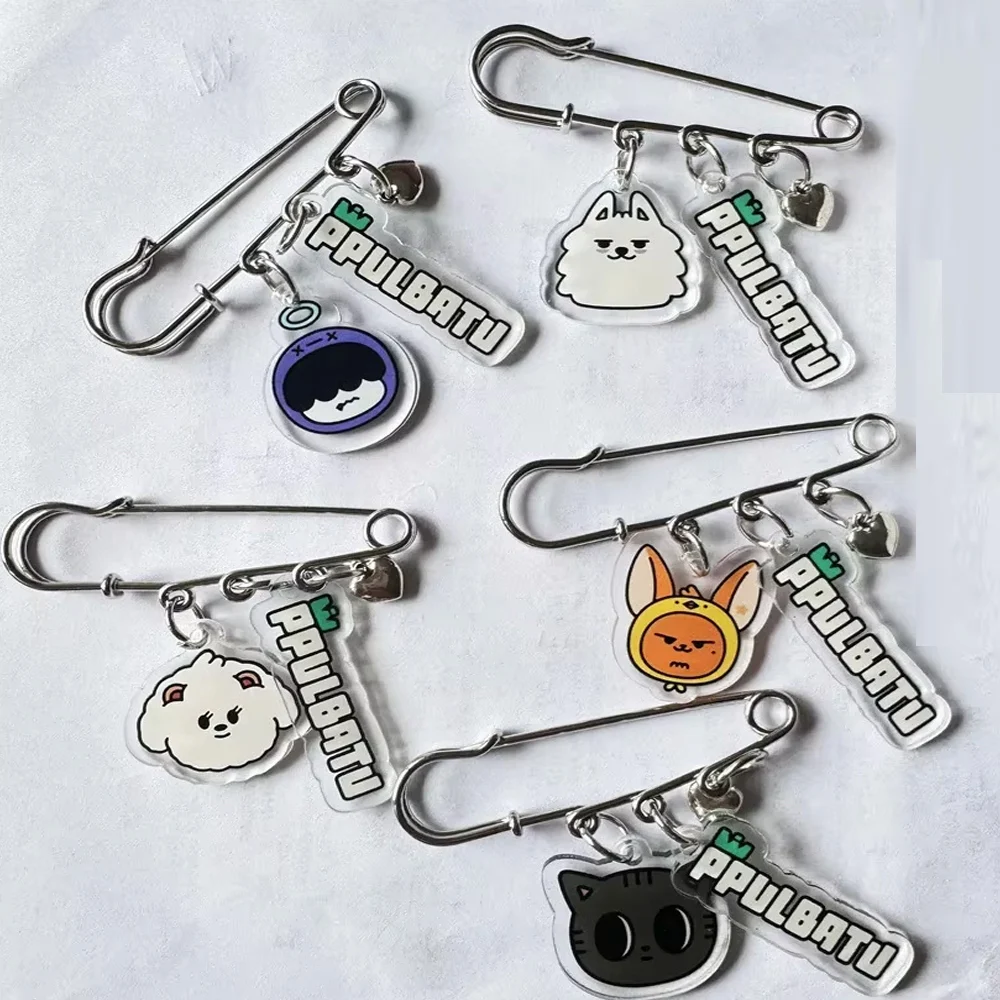 TXT Boys Dolls Pins Cute Soobin Beomgyu Same Tutu Bar Two-Bar Doll Trinkets Women's Bag Charm Badge Brooch Fans Collection