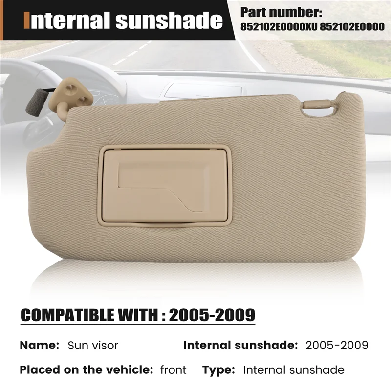 

Car Interior Sun Visor For Hyundai Tucson 2005-2009 852202E000XU 852202E000