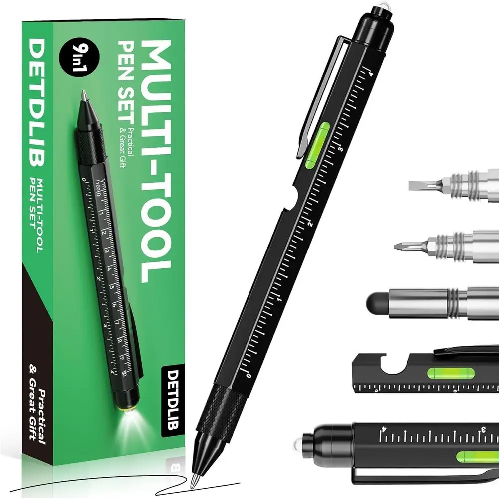 

All-in-One Multi-Tool Pen: LED Light, Stylus, Level, Screwdriver for Men, Women, Dads, Husbands, Mechanics, and Birthday Gifts