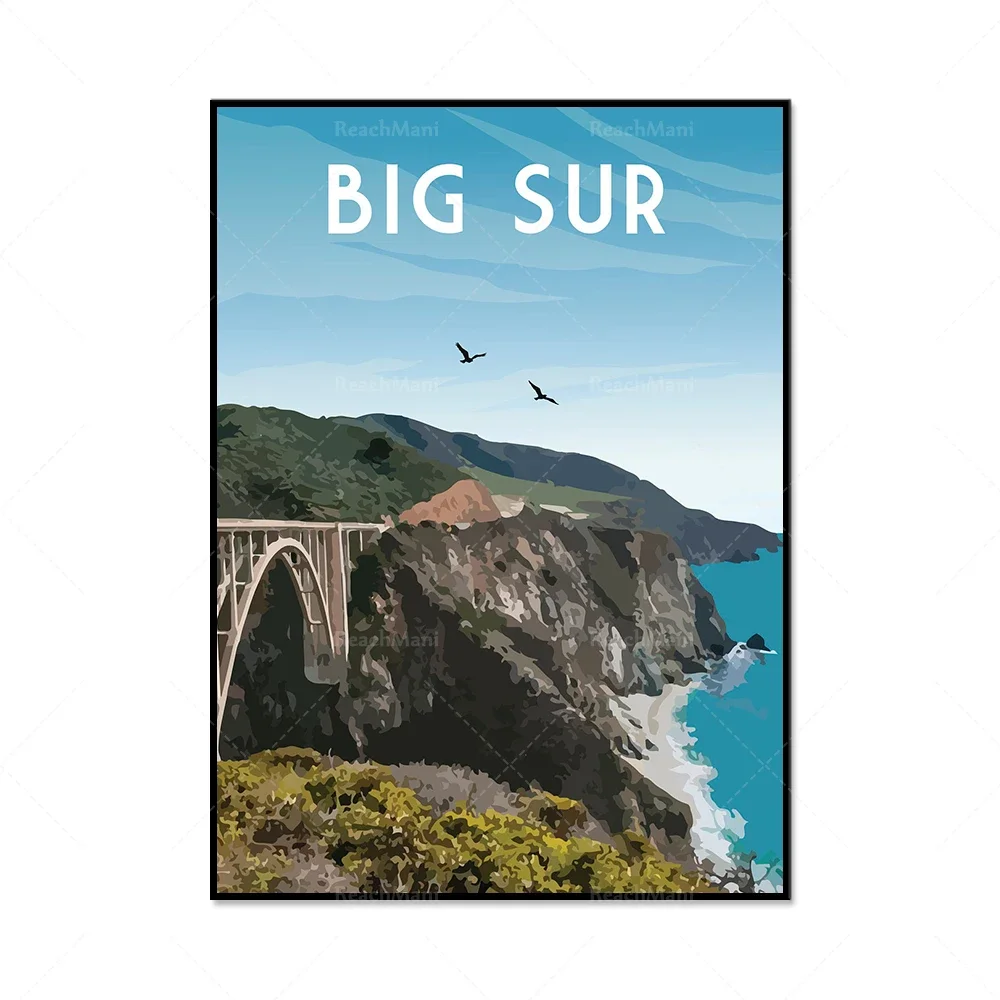 Vintage travel poster Japan, Kenya, Himalayas, Tibet, South Africa, Africa, Honduras, Belgium travel canvas landscape printing