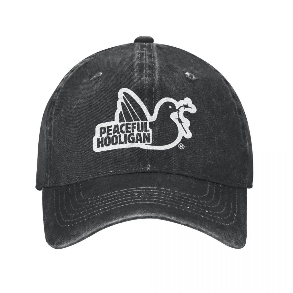 Peaceful Hooligan, Grafiskt Tryck, Svart Med Vitt denim Hat Lightweight Men's Hats Cap Man Summer