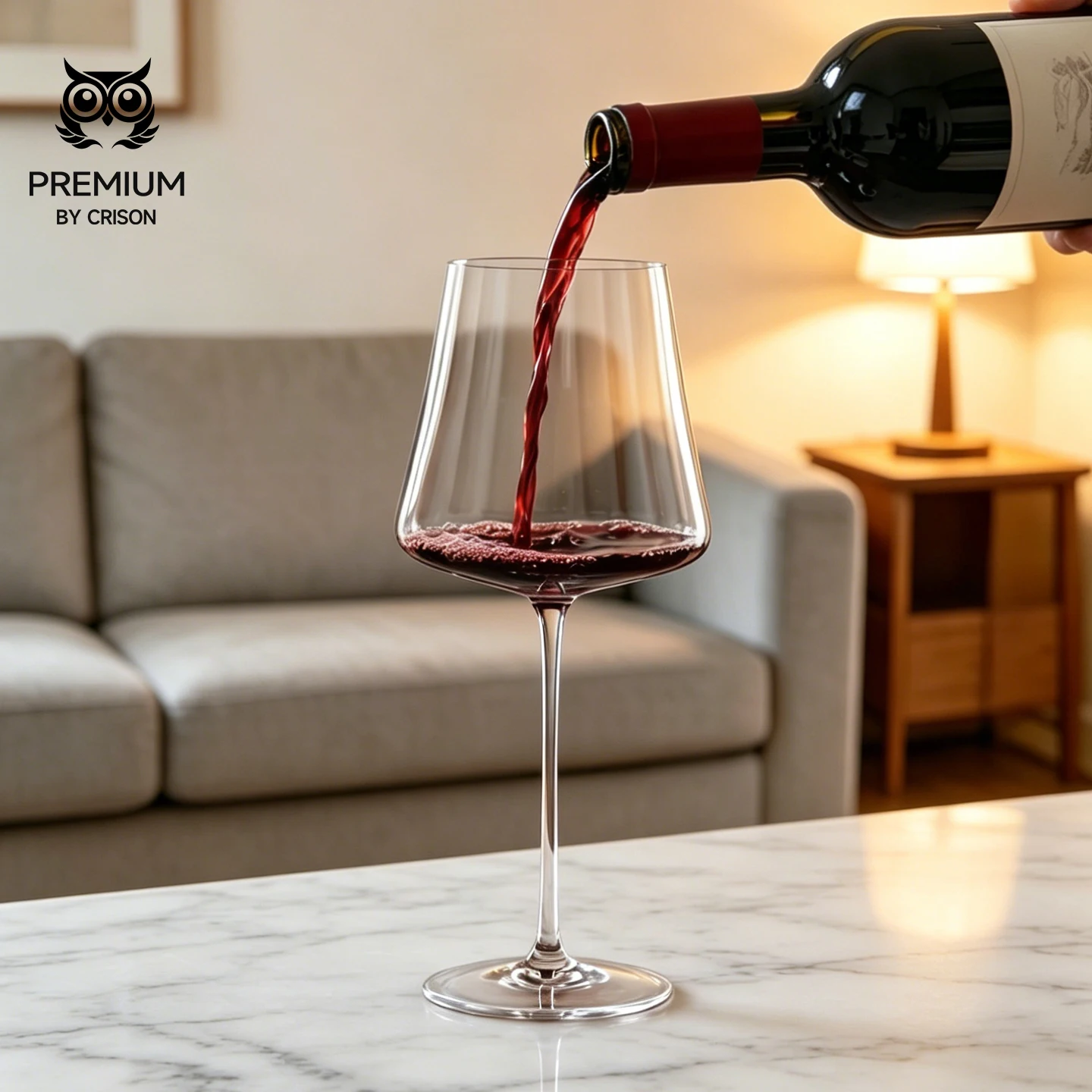 CRISON serie de alta gama cristal raya copa de vino tinto vidrio europeo de patas altas Cabernet Sauvignon Bordeaux vidrio