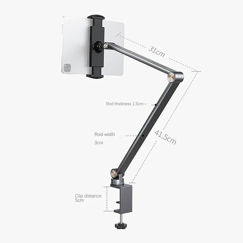 แท่นวางโทรศัพท์อลูมิเนียมอัลลอยสำหรับ iPad ที่วางโทรศัพท์ตั้งโต๊ะปรับได้ง่ายที่ยึดแท็บเล็ต