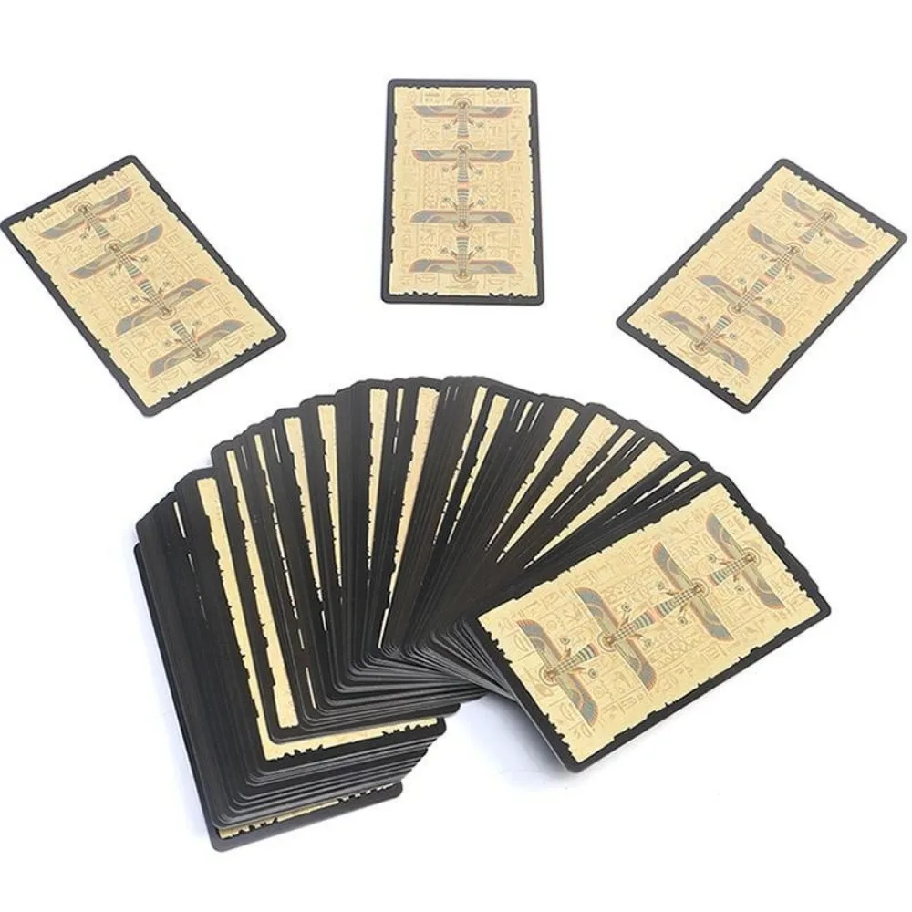 78pcs Egyptian Tarot Cards Oracle Cards For Divination Fate Tarot Stamping Wear-resistant Board Game